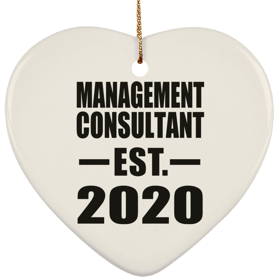 Management Consultant Established EST. 2020 - Heart Ornament