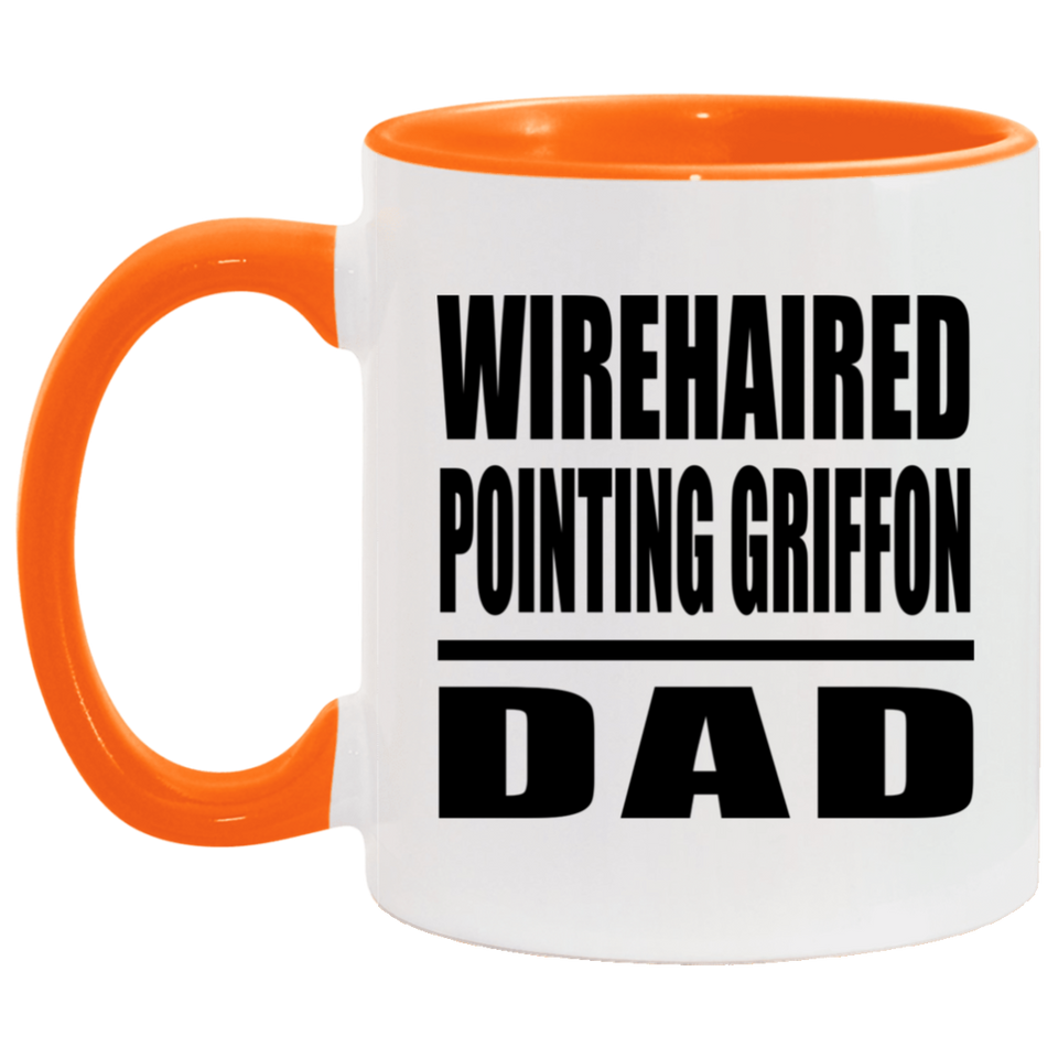 Wirehaired Pointing Griffon Dad - 11oz Accent Mug Orange