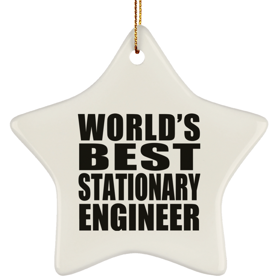 World's Best Stationary Engineer - Star Ornament