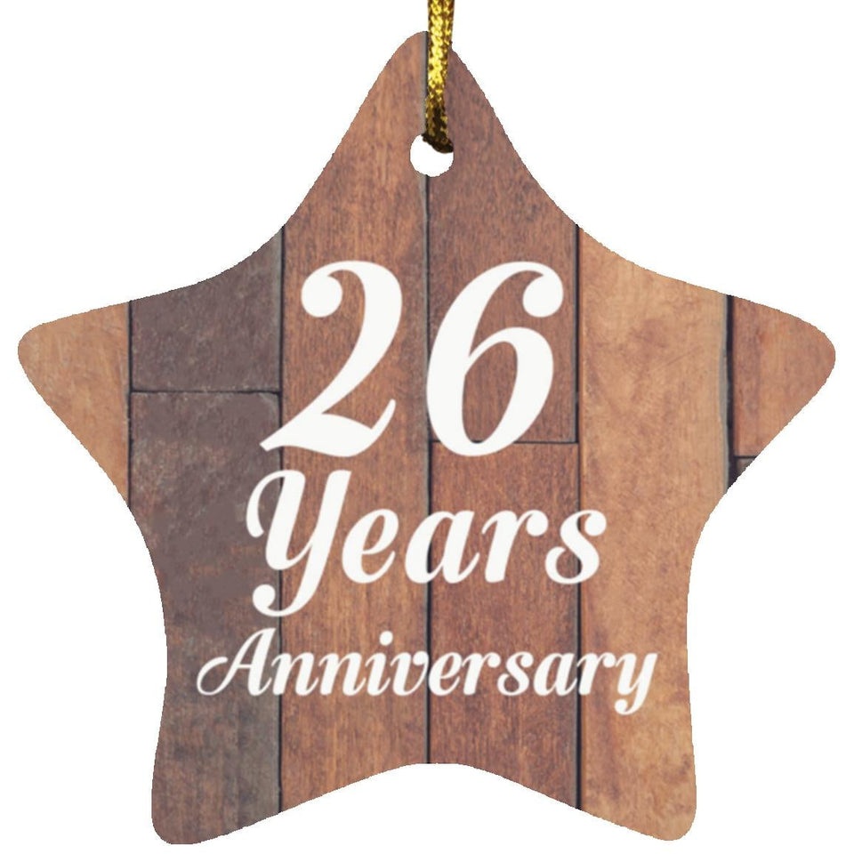 26th Anniversary 26 Years Anniversary - Star Ornament E