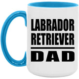 Labrador Retriever Dad - 15oz Accent Mug Blue