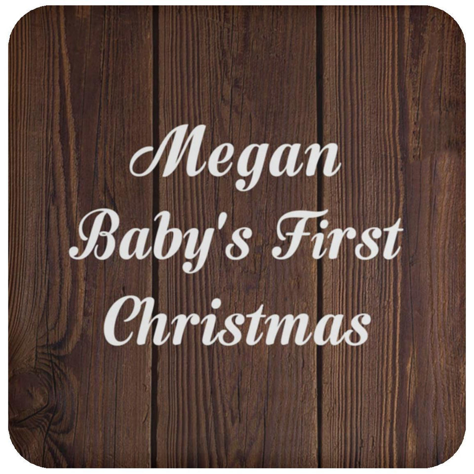Megan Baby's First Christmas - Drink Coaster D