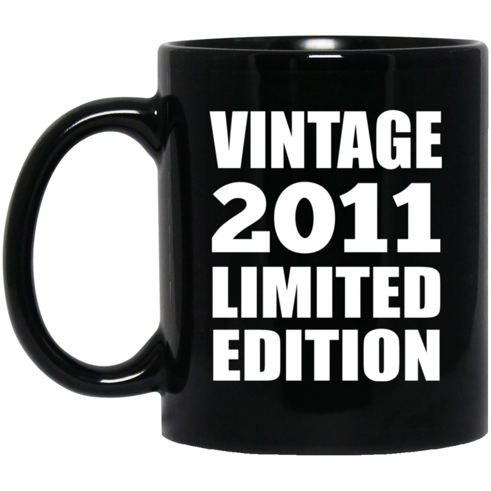 13th Birthday Vintage 2011 Limited Edition - 11oz Coffee Mug Black