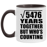 74th Anniversary Square Root of 5476 Years Who's Counting - 11oz Accent Mug Black