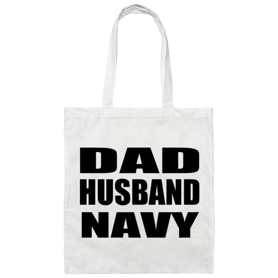 Dad Husband Navy - Tote Bag White