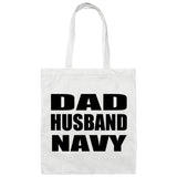 Dad Husband Navy - Tote Bag White