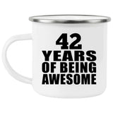 42nd Birthday 42 Years Of Being Awesome - 12oz Camping Mug
