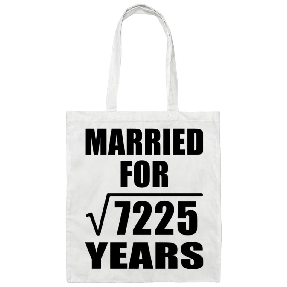 85th Anniversary Married For Square Root of 7225 Years - Tote Bag White