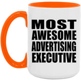 Most Awesome Advertising Executive - 15oz Accent Mug Orange