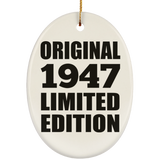 77th Birthday Original 1947 Limited Edition - Oval Ornament
