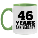 46th Anniversary 46 Years - 11oz Accent Mug Green