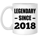 6th Birthday Legendary Since 2018 - 11oz Coffee Mug