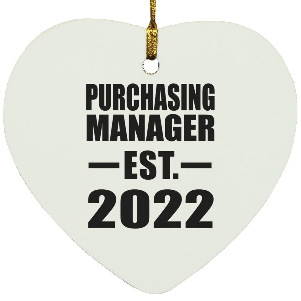 Purchasing Manager Established EST. 2022 - Heart Ornament
