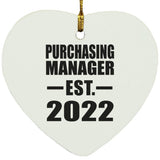 Purchasing Manager Established EST. 2022 - Heart Ornament