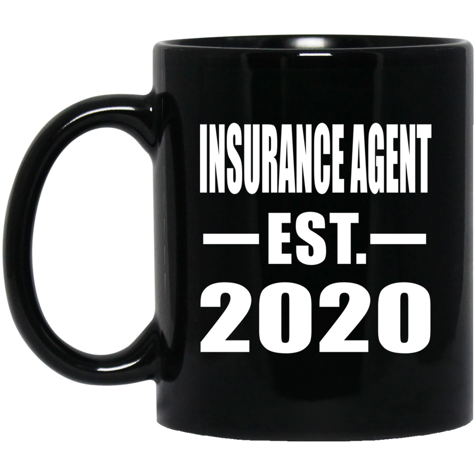 Insurance Agent Established EST. 2020 - 11oz Coffee Mug Black