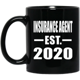 Insurance Agent Established EST. 2020 - 11oz Coffee Mug Black
