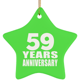 59th Anniversary 59 Years - Star Ornament