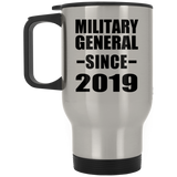 Military General Since 2019 - Silver Travel Mug