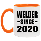 Welder Since 2020 - 11oz Accent Mug Orange