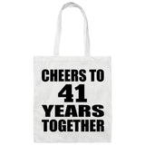 41st Anniversary Cheers To 41 Years Together - Tote Bag White