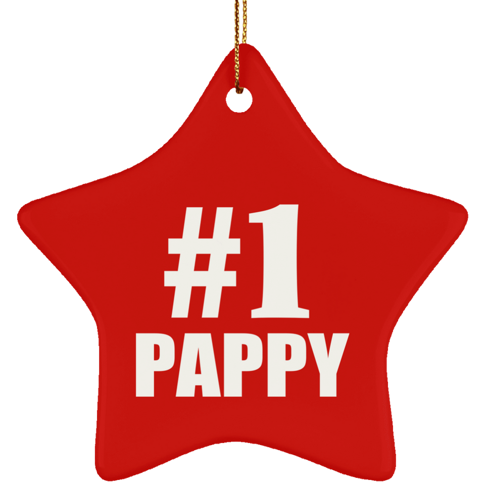 Number One #1 Pappy - Star Ornament