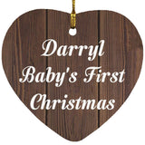 Darryl Baby's First Christmas - Heart Ornament D