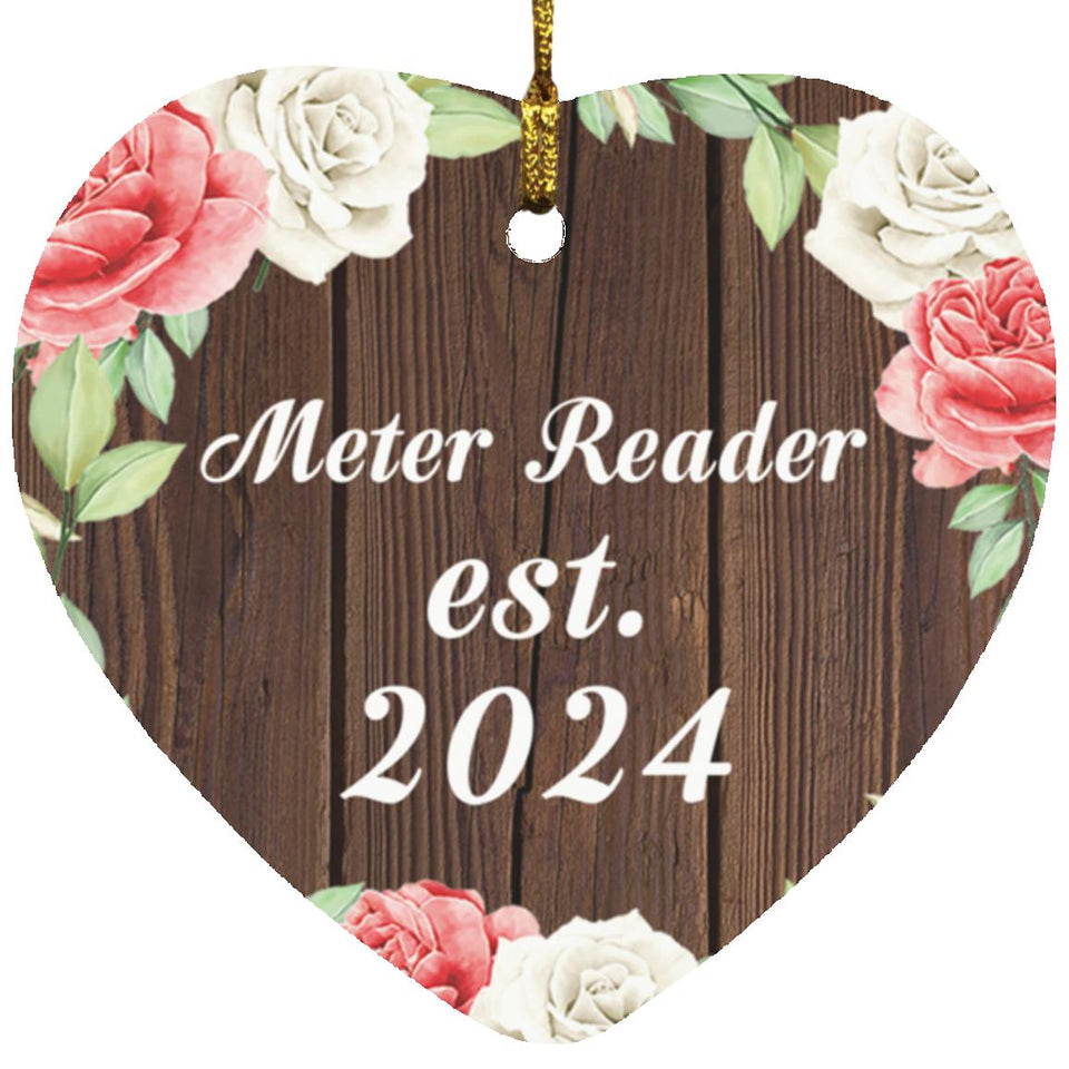 Meter Reader Established Est. 2024 - Heart Ornament A