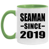 Seaman Since 2019 - 11oz Accent Mug Green