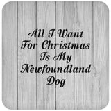 All I Want For Christmas Is My Newfoundland Dog - Drink Coaster F