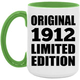 112th Birthday Original 1912 Limited Edition - 15oz Accent Mug Green