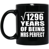 36th Anniversary Square Root of 1296 Years of Mrs Perfect - 11oz Coffee Mug Black