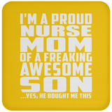 Proud Nurse Mom Of Awesome Son - Drink Coaster