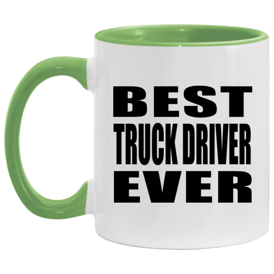 Best Truck Driver Ever - 11oz Accent Mug Green