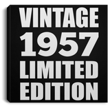 67th Birthday Vintage 1957 Limited Edition - Canvas Square