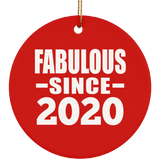 4th Birthday Fabulous Since 2020 - Circle Ornament
