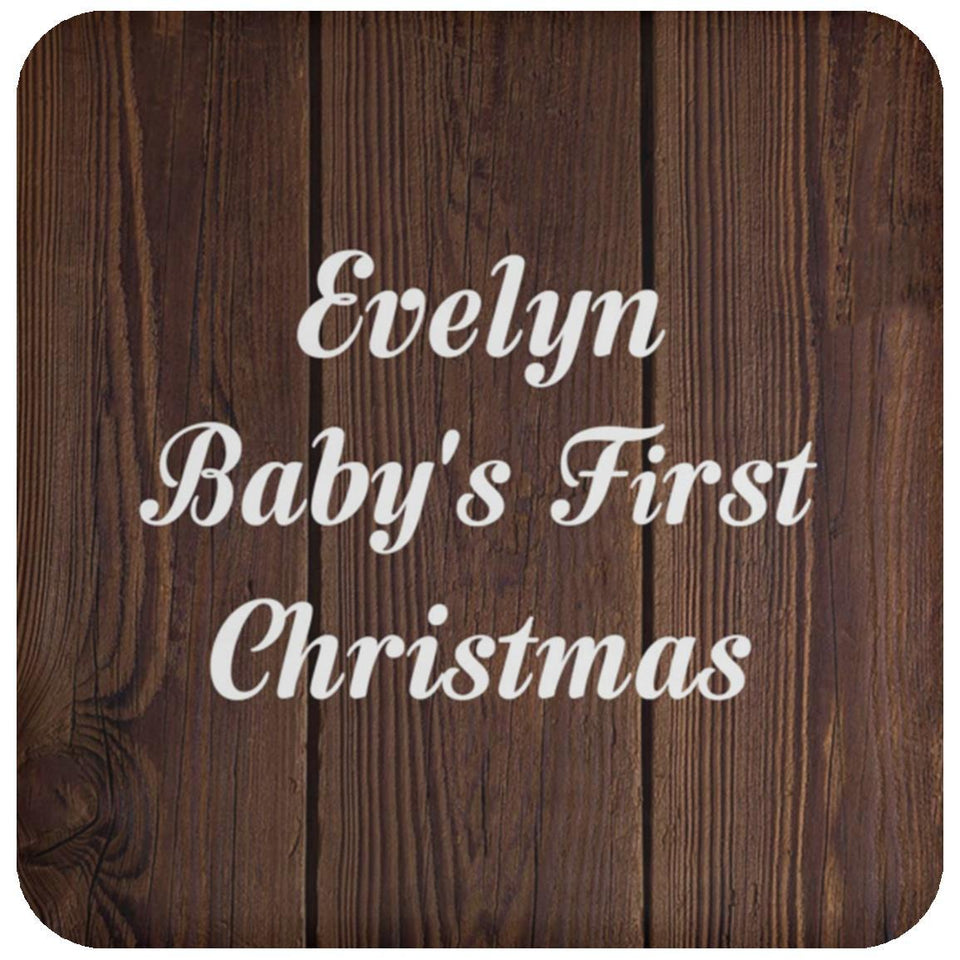 Evelyn Baby's First Christmas - Drink Coaster D