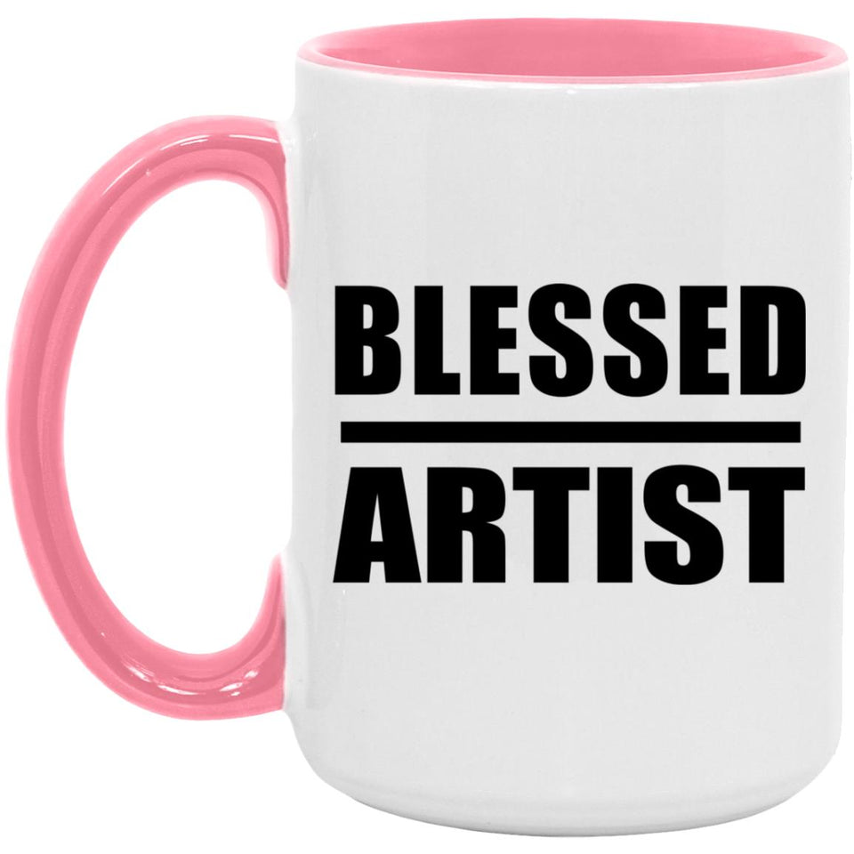 Blessed Artist - 15oz Accent Mug Pink