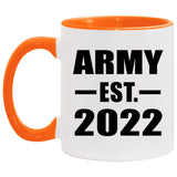 Army Established EST. 2022 - 11oz Accent Mug Orange