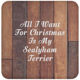 All I Want For Christmas Is My Sealyham Terrier - Drink Coaster E