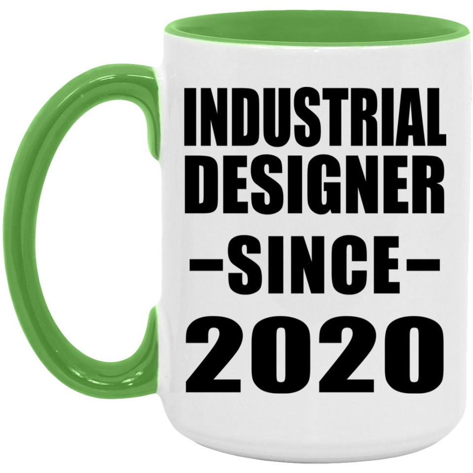 Industrial Designer Since 2020 - 15oz Accent Mug Green
