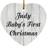 Judy Baby's First Christmas - Heart Ornament F