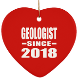 Geologist Since 2018 - Heart Ornament