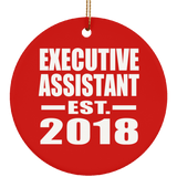 Executive Assistant Established EST. 2018 - Circle Ornament