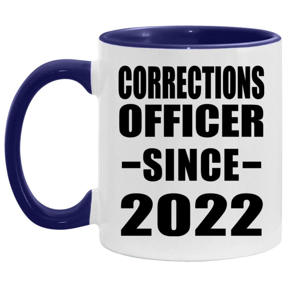 Corrections Officer Since 2022 - 11oz Accent Mug Purple