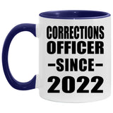 Corrections Officer Since 2022 - 11oz Accent Mug Purple