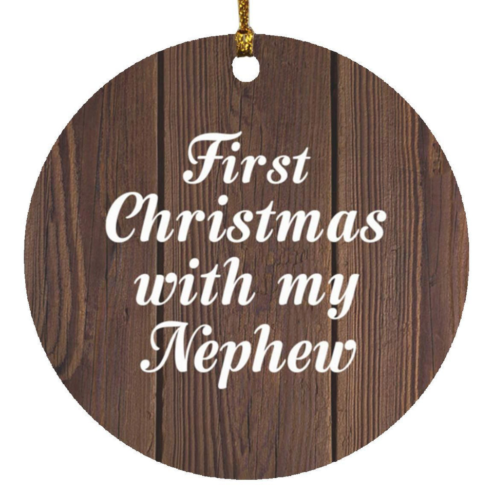 First Christmas With My Nephew - Circle Ornament D