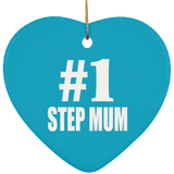 Number One #1 Step Mum - Heart Ornament