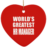 World's Greatest HR Manager - Heart Ornament