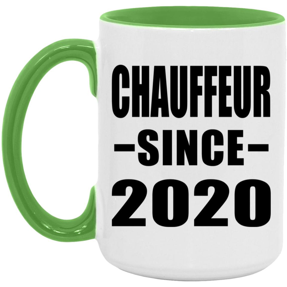 Chauffeur Since 2020 - 15oz Accent Mug Green