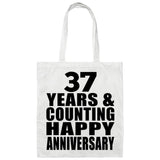 Happy 37th Anniversary 37 Years & Counting - Tote Bag White